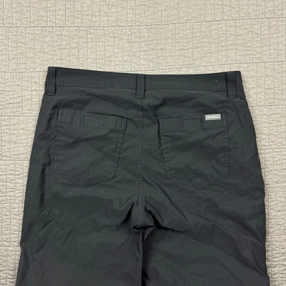 Eddie Bauer Fleece Lined‎ Tech Pants Men 32x32 (31x31) Black Outdoors Nylon